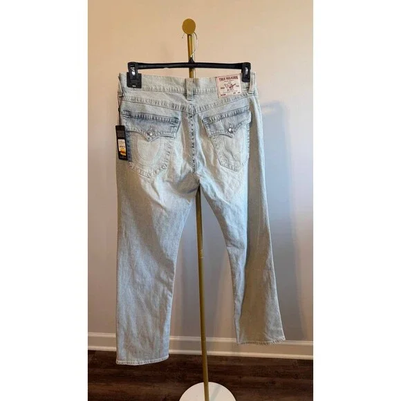 True Religion Men’s Ricky Big T Straight Jeans 34 $199 NWT - Picture 4 of 9